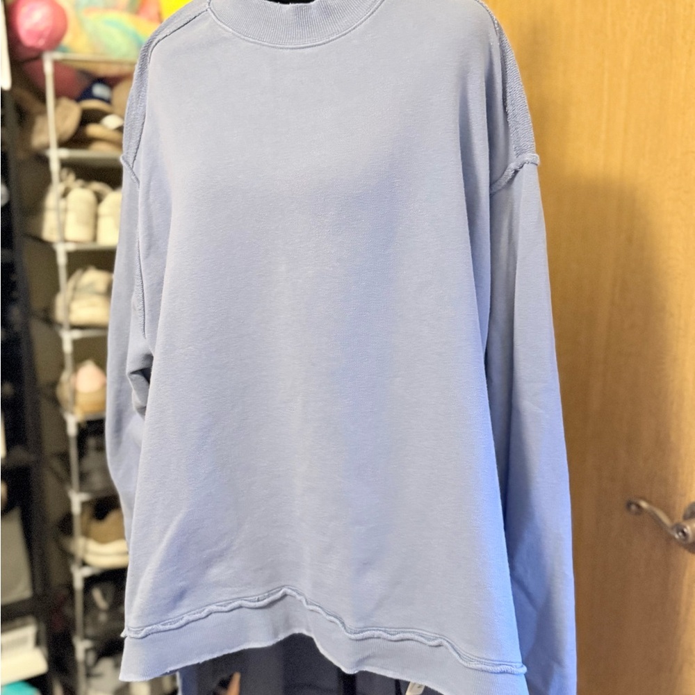 Free People Lavender Crew Neck Sweater